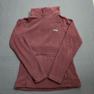 Columbia Women S Red Zipper Pocket Pullover Fleece Hoodie